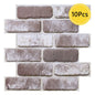 10 painéis de parede 3D descascam e colar, adesivos de parede de tijolo 3D, azulejo adesivo backsplash cozinha, decoração de banheiro
