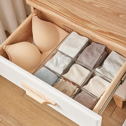 Divisor organizador de gaveta de plástico, divisor de armazenamento de gaveta ajustável diy, separador para meias, roupas íntimas e papelaria escolar