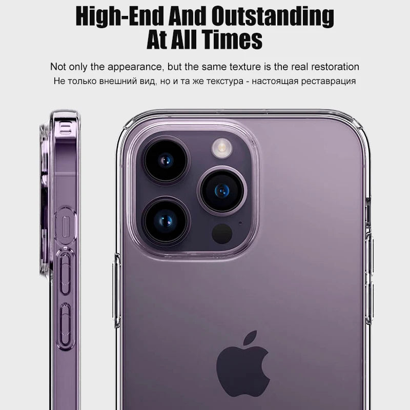 Luxo claro silicone caso de telefone para iphone