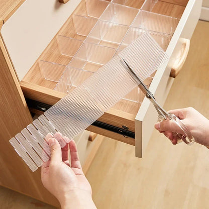Divisor organizador de gaveta de plástico, divisor de armazenamento de gaveta ajustável diy, separador para meias, roupas íntimas e papelaria escolar