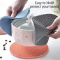 Kit 4 Descansos Panela em Silicone Protetor Resistente Antiderrapante Coaster Para Talheres