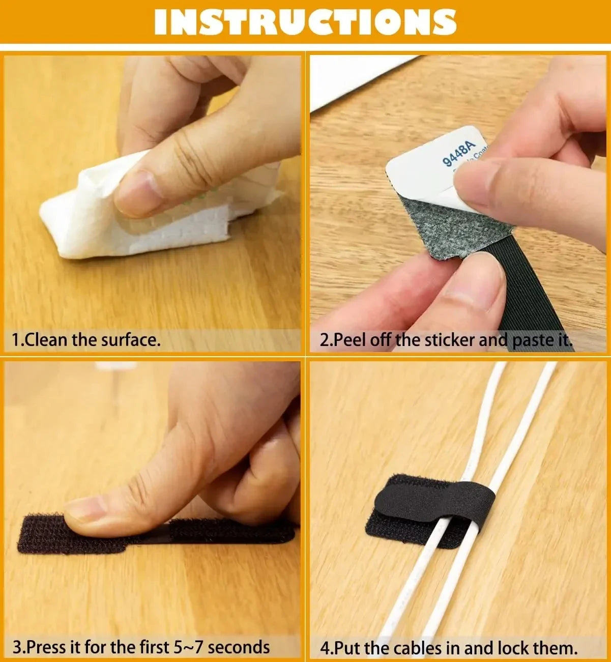 Releasable Nylon Abraçadeiras, Loop Reutilizável, Hoop Tape, Correias Laço, Mouse, Fones de ouvido, Gerenciamento de fio, 20 pcs, 10 pcs, 5pcs