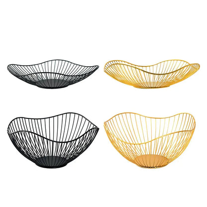 Cesta de frutas de ferro recipiente de frutas tigela casa criativa