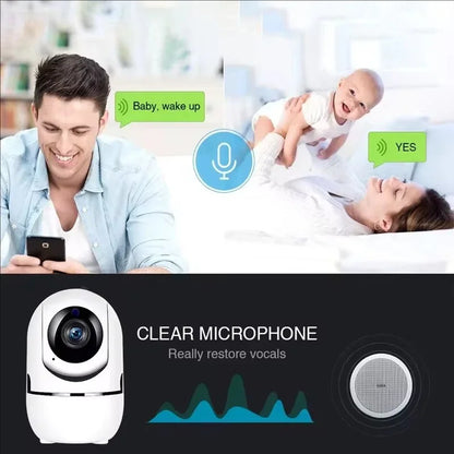 Câmera IP Wi-Fi para Casa Inteligente com Rastreamento Automático 1620P Visão Noturna Completa Rede Sem Fio CCTV Vídeo Câmera de Segurança para Bebês