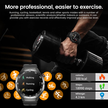 2025new para android e ios relógio inteligente masculino tela amoled gps trajetória de movimento freqüência cardíaca bluetooth chamadas smartwatch à prova dwaterproof água