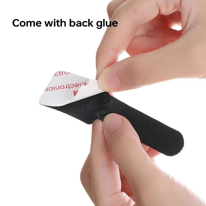Releasable Nylon Abraçadeiras, Loop Reutilizável, Hoop Tape, Correias Laço, Mouse, Fones de ouvido, Gerenciamento de fio, 20 pcs, 10 pcs, 5pcs