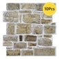 Painéis de parede de pedra falsa 3D, Peel and Stick Tile, Adesivo decorativo de parede, Auto-adesivo, 1 pc, 10pcs