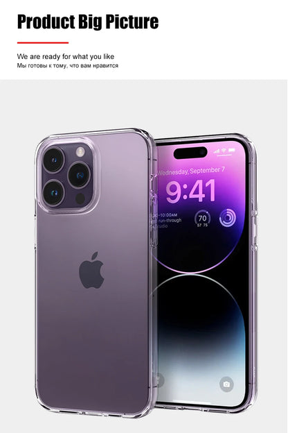 Luxo claro silicone caso de telefone para iphone