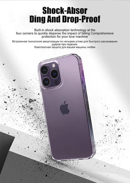 Luxo claro silicone caso de telefone para iphone