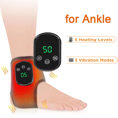 Aquecedor elétrico para os pés, massageador de tornozelo, relaxamento muscular, compressa quente, protetor de tornozelo e pulso, suporte para tornozelo e pulso