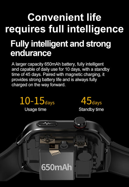 2025new micro exame físico relógio inteligente para homens ácido úrico gordura corporal cinco órgãos relógios de saúde bluetooth chamada smartbracelet