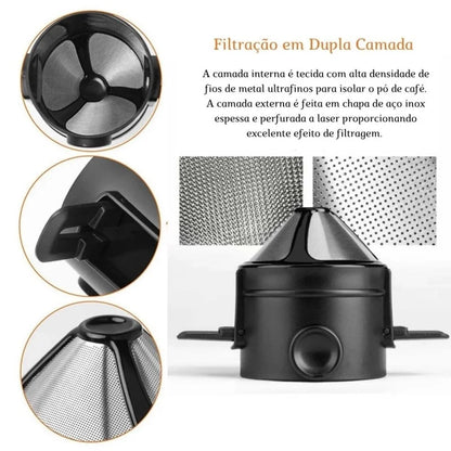 Mini Filtro de Café Dobrável Portátil Suporte de Café Reutilizável Suporte de Funil Cestas Gotejador