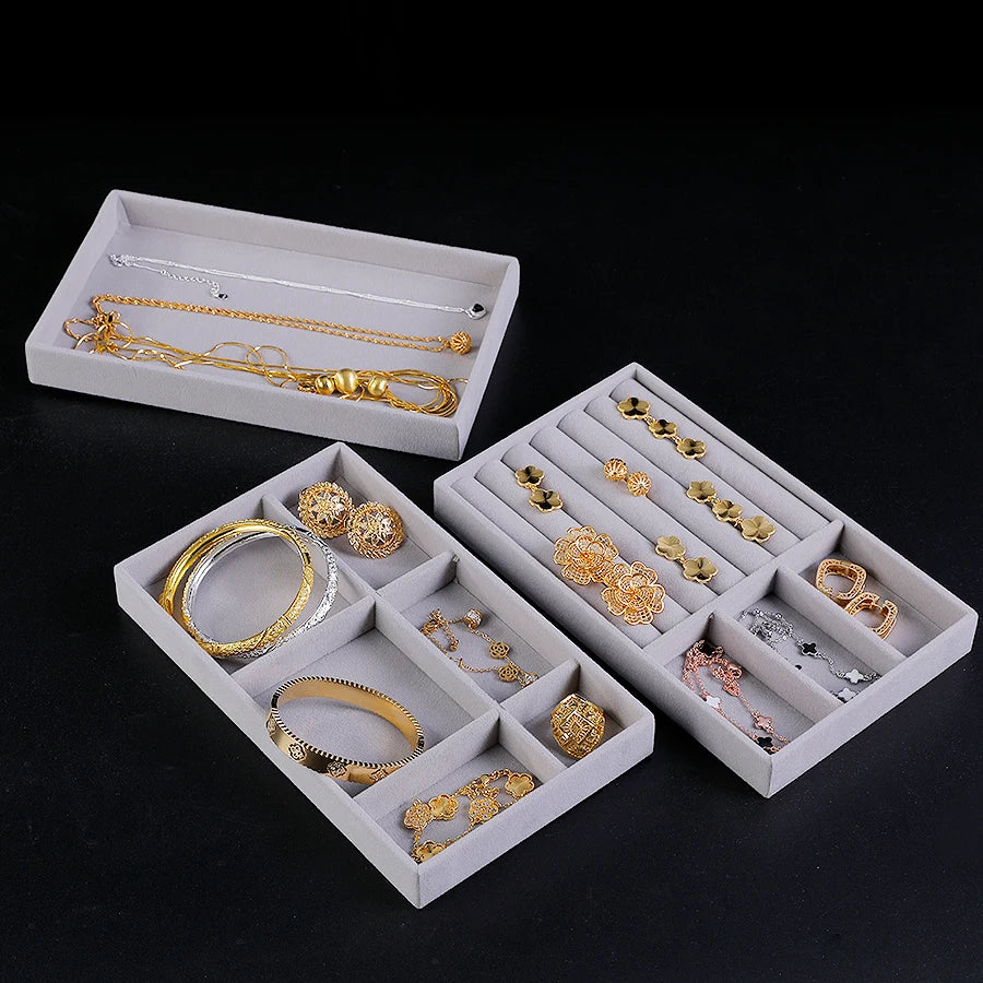 Reunindo Jewelry Box, Jewelry Tray, Adequado para Todos os Tipos de Armazenamento de Jóias, 1Pc