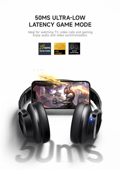 Picun b8 fones de ouvido bluetooth 120h playtime fone de ouvido sem fio bluetooth 3eq modo baixa latência chamadas mãos-livres sobre fones de ouvido