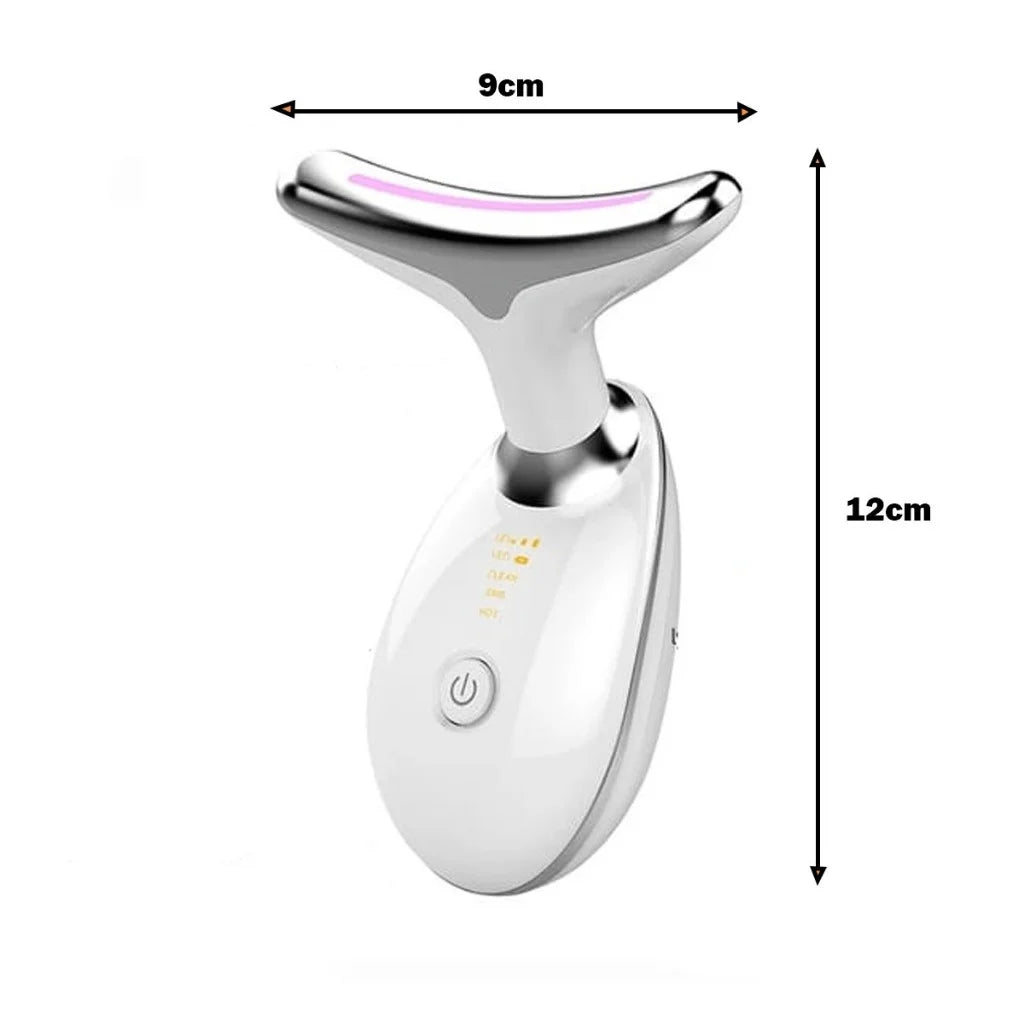 Portátil Beleza Pele Firmeza Pescoço Led Vibração Fóton Levanta A Anti-Rugas Remover Massageador