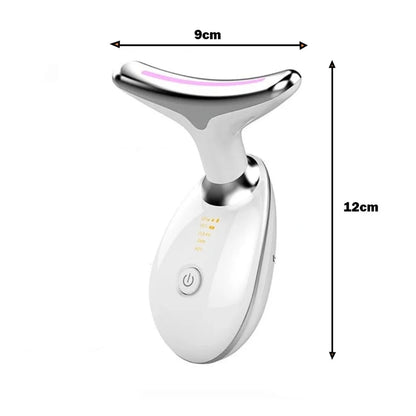Portátil Beleza Pele Firmeza Pescoço Led Vibração Fóton Levanta A Anti-Rugas Remover Massageador