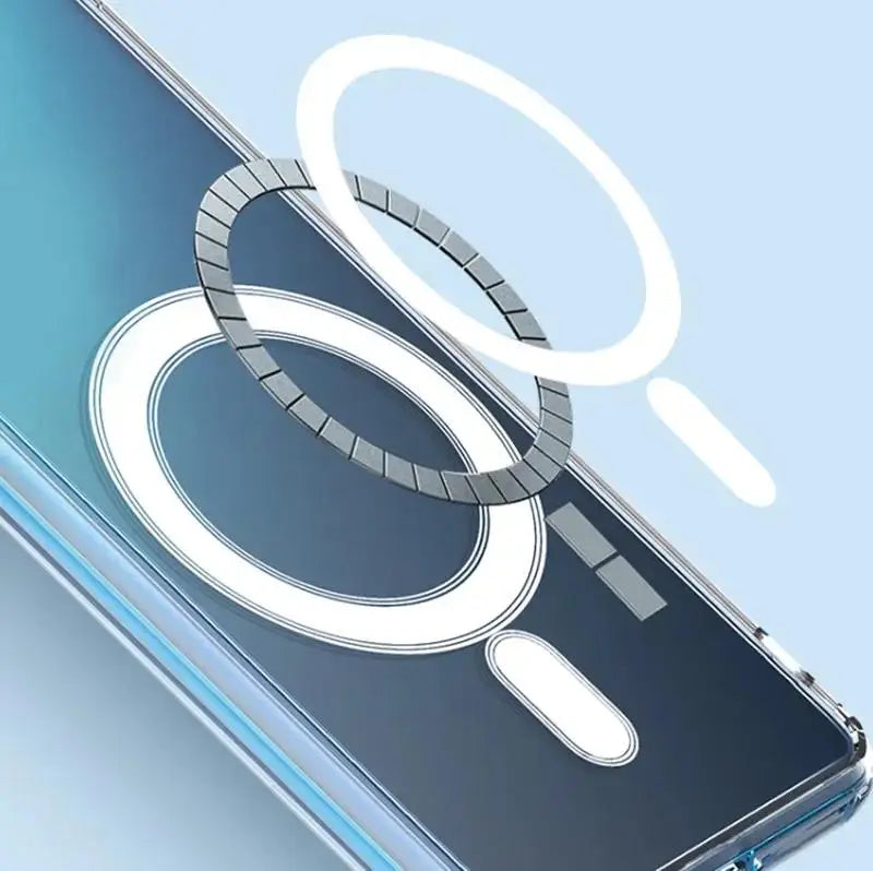 Moda clara magnética magsafe caso de carga sem fio para samsung galaxy s25 s24 s23 s22 s21 s20 plus fe ultra casos anti-queda