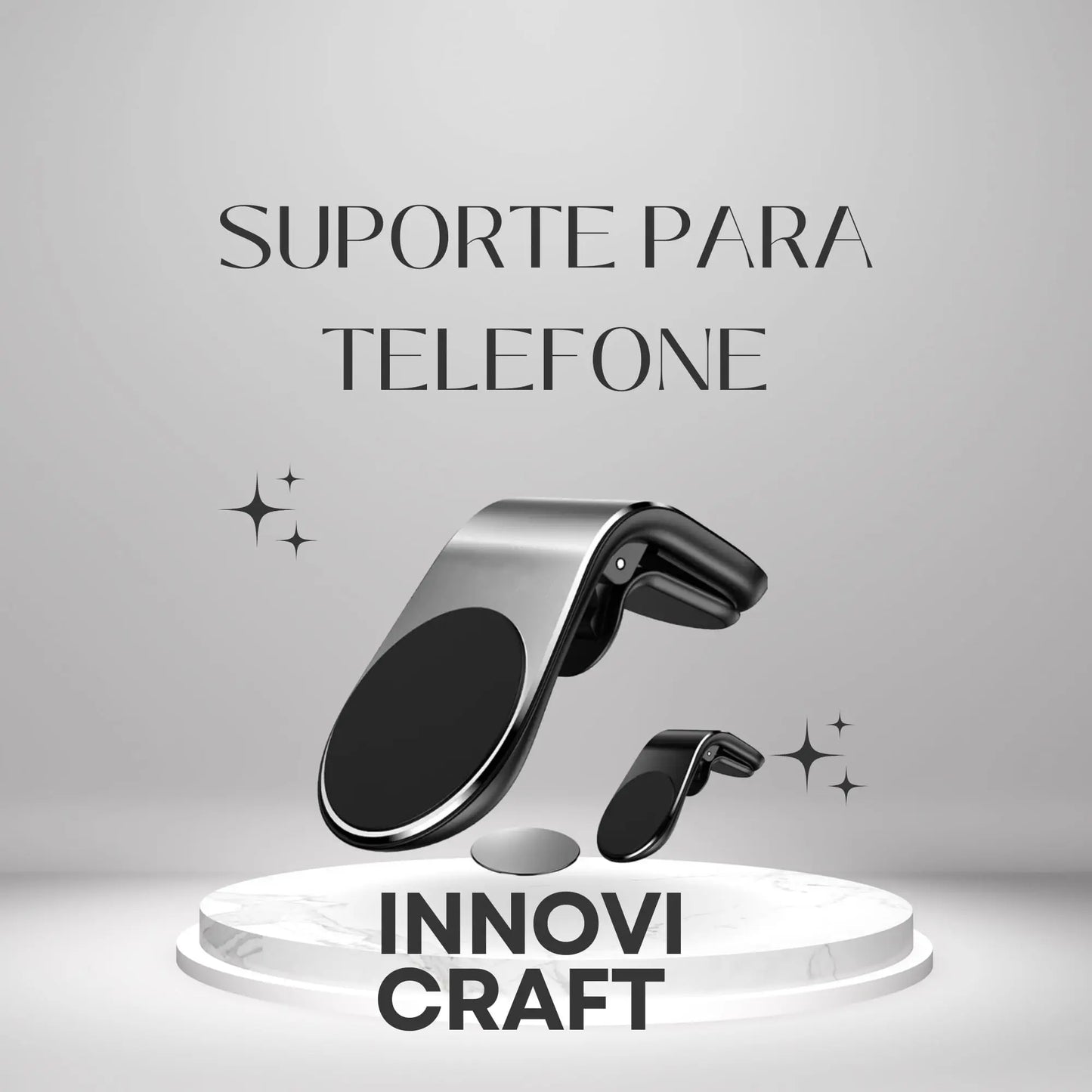 Suporte Magnético para Celular no Carro 360 °   Suporte Giratório com Base Antiderrapante e Ímã Forte para Todos os Modelos de Smartphone