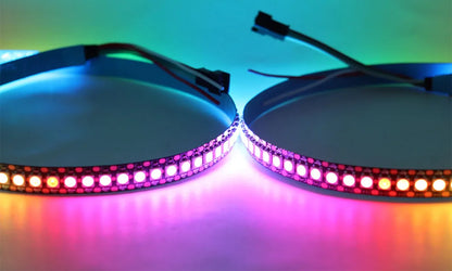 Ws2811 ws2812b ws2813 ws2815 30/60/144 pixels/leds/m 5050 rgbic tira led inteligente ws2812 luz ic endereçável individualmente dc5v/12v
