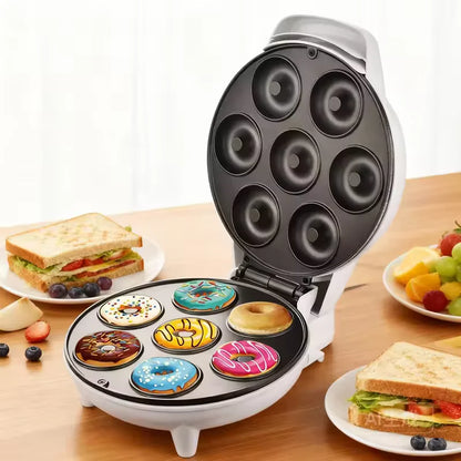 Máquina Elétrica de Fazer Mini Donuts Brazi com Aquecimento Dupla Face e Revestimento Antiaderente para Café da Manhã, Sobremesas, Lanches, Festas em Família e Padarias