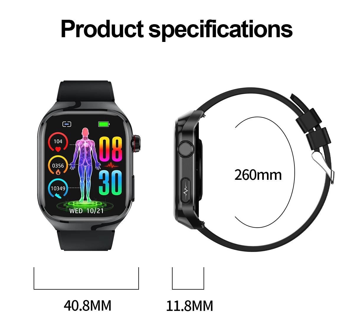 2025new micro exame físico relógio inteligente para homens ácido úrico gordura corporal cinco órgãos relógios de saúde bluetooth chamada smartbracelet