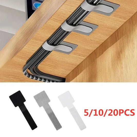 Releasable Nylon Abraçadeiras, Loop Reutilizável, Hoop Tape, Correias Laço, Mouse, Fones de ouvido, Gerenciamento de fio, 20 pcs, 10 pcs, 5pcs
