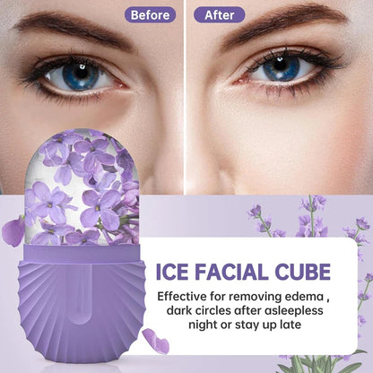 Rolo De Rosto De Gelo Para Massagem De Beleza, Molde De Cubo De Gelo De Silicone para Inchado Dos Olhos, Rolo Facial, Poros De Encolher