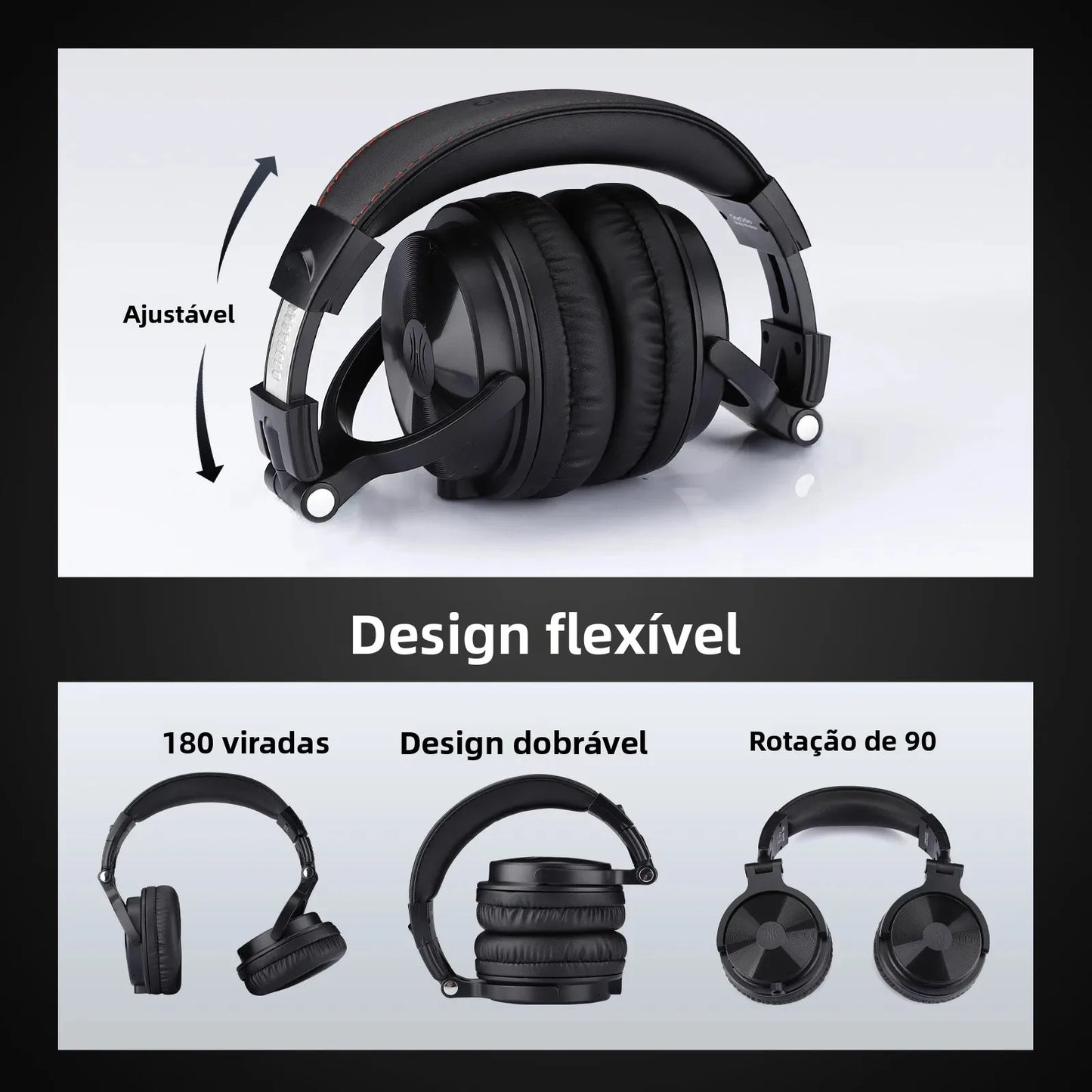 Oneodio pro-c fones de ouvido sem fio bluetooth com microfone 110hr