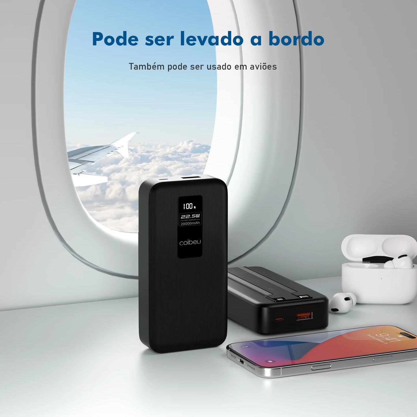 Powerbank， Powerbank 10000mah， Powerbak， Power Bank Portátil， Bateria Portátil， Pilhas Recarregáveis， Coibeu, 23W