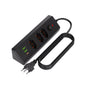 Tomada Múltipla Padrão Brasileiro 3 Tomadas + 2USB + Type-C， Extensão Elétrica， Filtro de Linha， Extensão Tomada， Coibeu