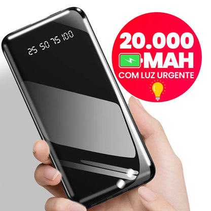 Power Bank 20000mAh Carregador Portátil Rápido, Design Estético em Formato de Favo de Mel para Celular e Viagem