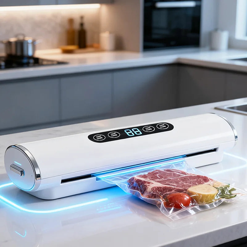 Máquina seladora de cozinha a vácuo profissional, seladora para alimentos, produtos, embalagem de cozinha, selante de saco plástico