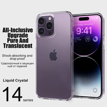 Luxo claro silicone caso de telefone para iphone