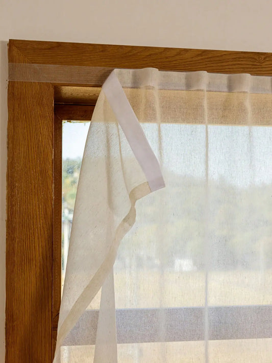 1pc japonês semi-blackout colado cortina adesiva sem perfuração instalação varanda auto-adesivo gaze janela do quarto