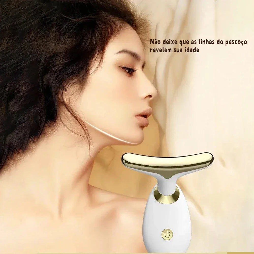Massageador Facial Profissional Ultrassônico Antirrugas para Linhas de Expressão, Rejuvenescedor de Pele Recarregável