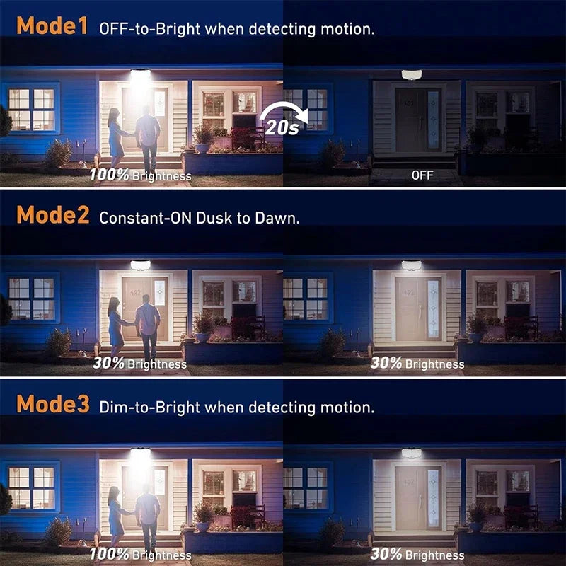 Luz solar ao ar livre super brilhante sensor de movimento solar forte energia led jardim lâmpada parede ip65 à prova dip65 água 3 modo trabalho
