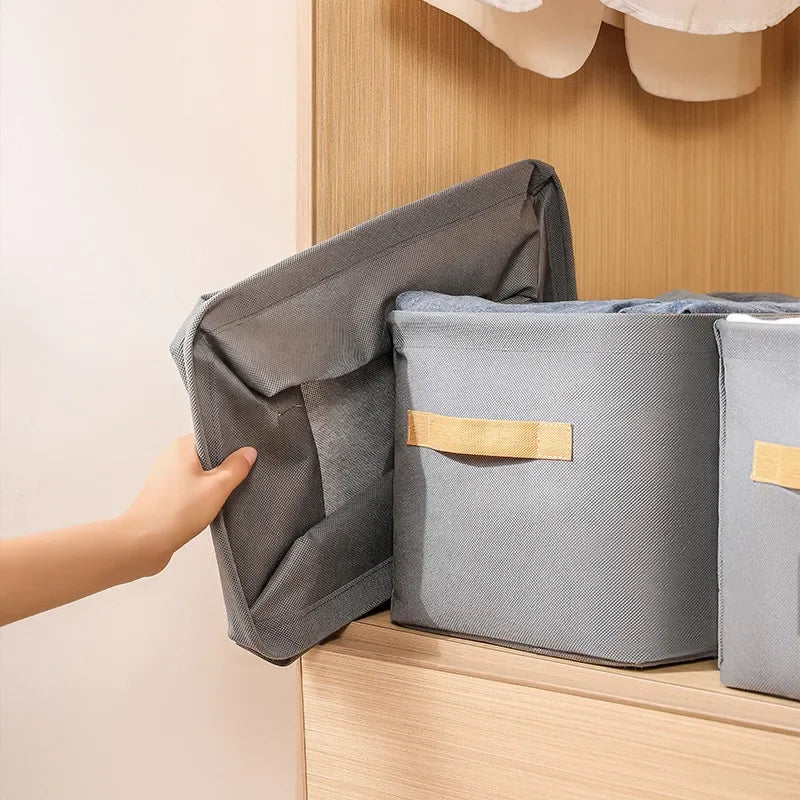 Engrossar roupas organizador calças camisola armários de armazenamento gavetas organizador jeans caixa de armazenamento guarda-roupa organizadores de armazenamento de roupas