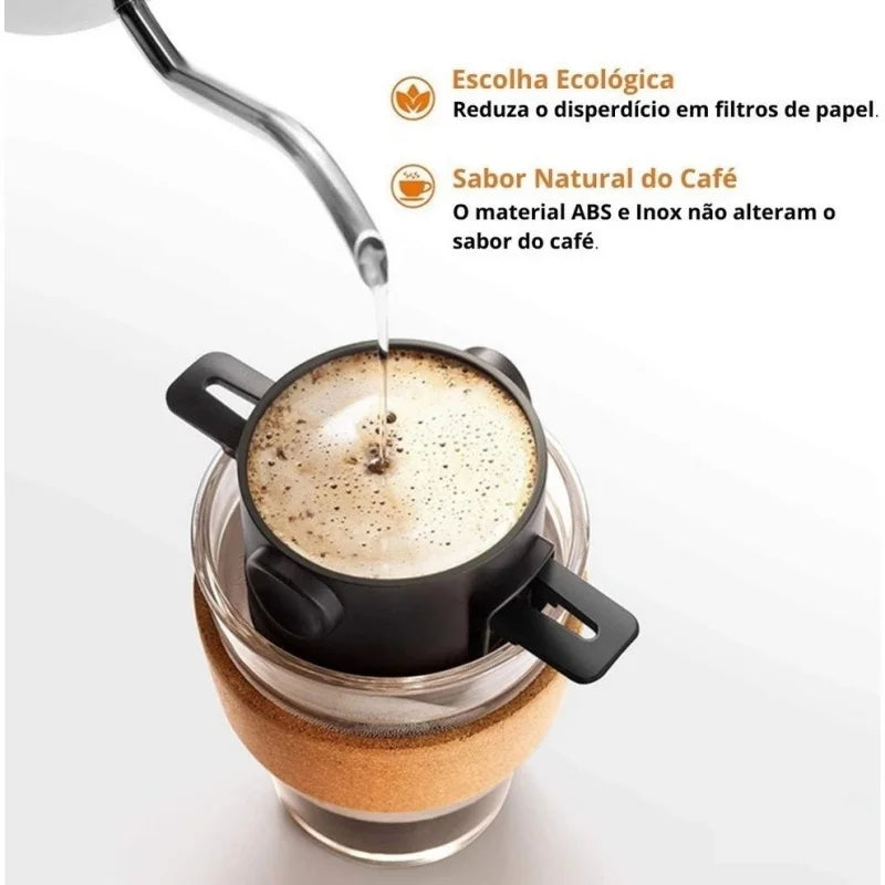 Mini Filtro de Café Dobrável Portátil Suporte de Café Reutilizável Suporte de Funil Cestas Gotejador