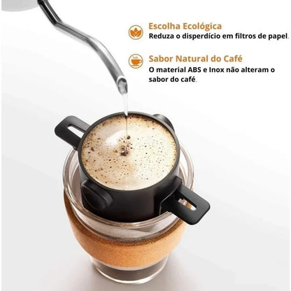 Mini Filtro de Café Dobrável Portátil Suporte de Café Reutilizável Suporte de Funil Cestas Gotejador