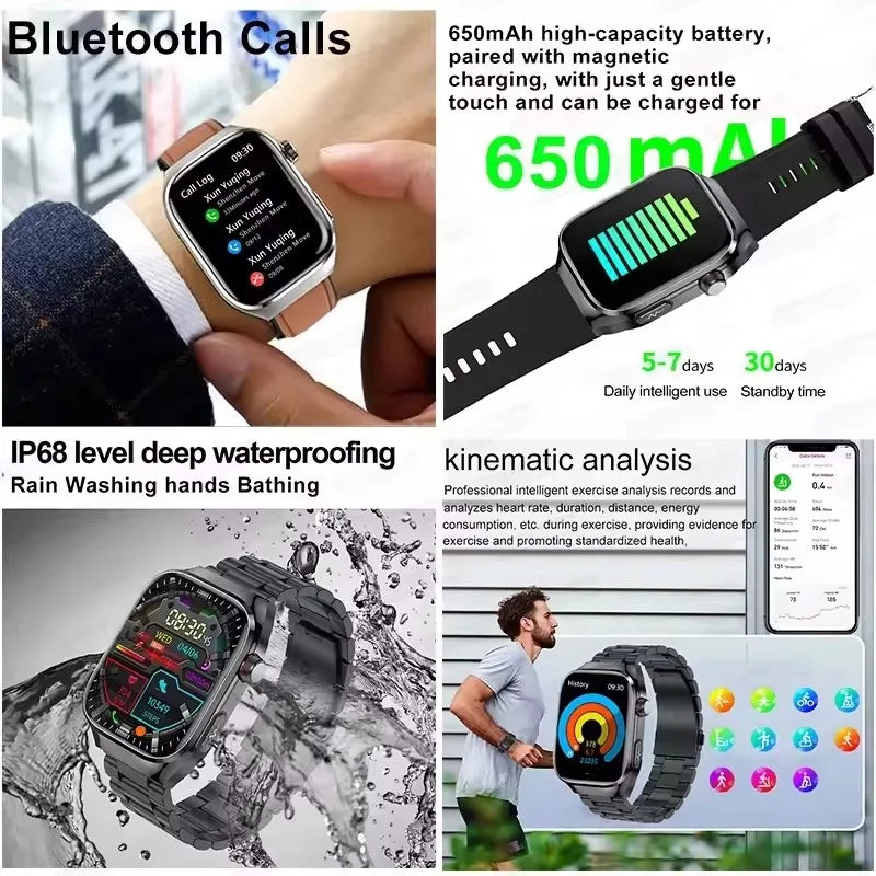 2025new micro exame físico relógio inteligente para homens ácido úrico gordura corporal cinco órgãos relógios de saúde bluetooth chamada smartbracelet