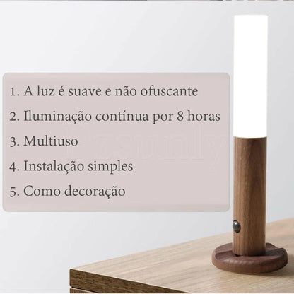Led Sensor De Movimento Luz Usb Recarregável Lâmpada Cabeceira Luz Da Noite Brilho Ajustável Quarto Escadas