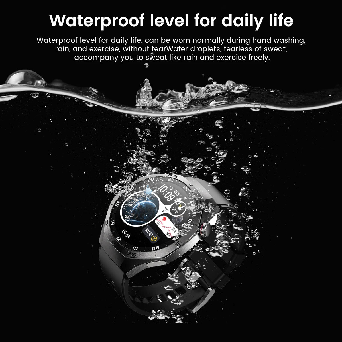 2025new para android e ios relógio inteligente masculino tela amoled gps trajetória de movimento freqüência cardíaca bluetooth chamadas smartwatch à prova dwaterproof água