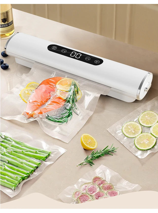 Máquina seladora de cozinha a vácuo profissional, seladora para alimentos, produtos, embalagem de cozinha, selante de saco plástico
