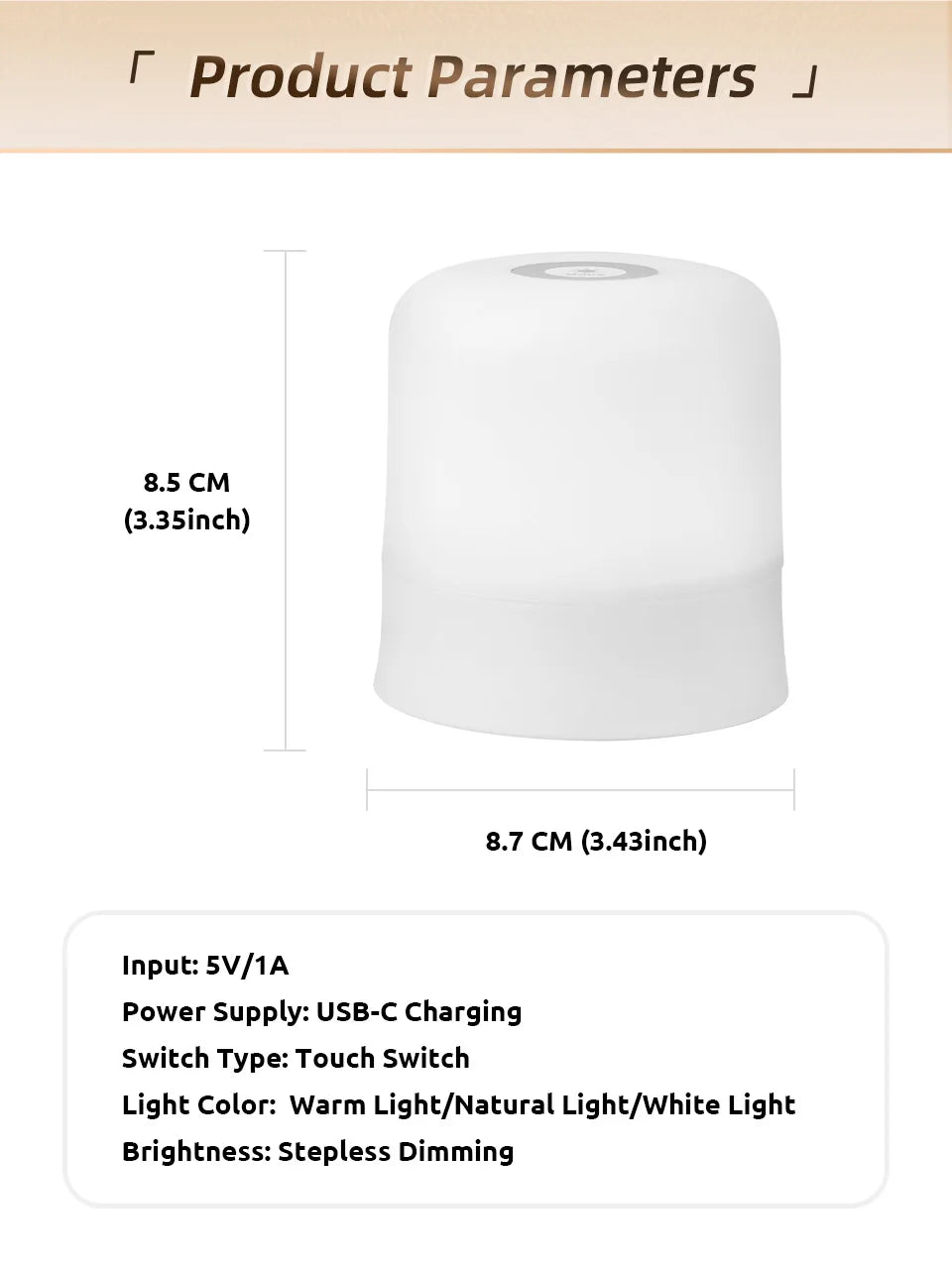 Ggbingo toque luz da noite recarregável controle remoto luz da noite rgb regulável candeeiro de mesa luz ambiente para o quarto sala estar