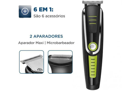 Aparador de Pelos Mondial Super Groom 6 em 1 - Bivolt