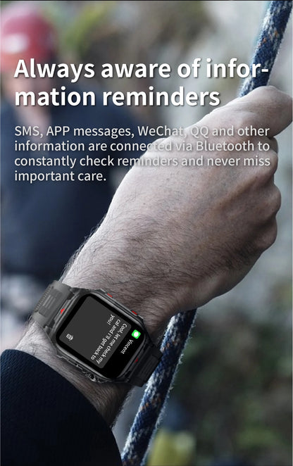 Relógio Inteligente Eletrônico com Chamada BT, Monitor de Frequência Cardíaca, Smartwatch, Rastreador de Fitness, Relógios Esportivos à Prova d'Água para Homens e Mulheres Android 2026