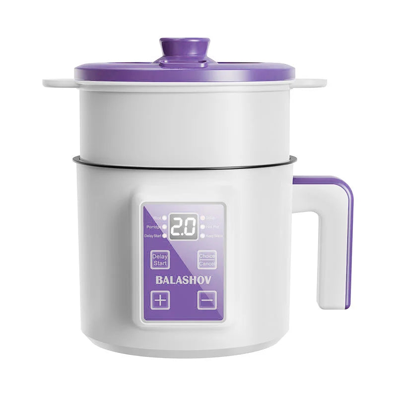 Panela elétrica de arroz 1,7l, camada dupla única, 220v, multifogão, antiaderente, mecânica inteligente, multicooker, panela de arroz no vapor para casa