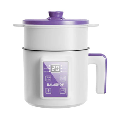 Panela elétrica de arroz 1,7l, camada dupla única, 220v, multifogão, antiaderente, mecânica inteligente, multicooker, panela de arroz no vapor para casa