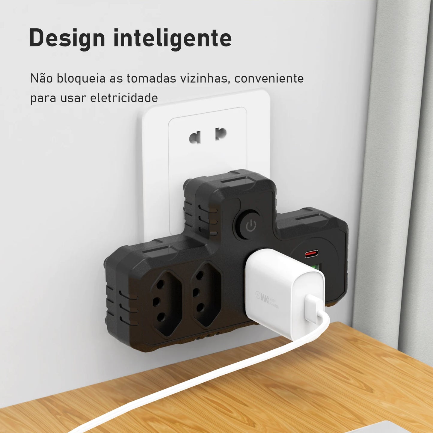 Extensão tomada,Extensão elétrica,Tomada usb,Filtro de linha de tomada,Regua tomadas de energia,Extensao eletrica,110-220V,10A