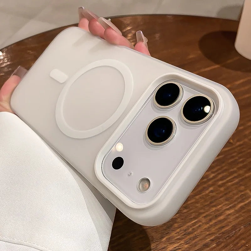 Luxo 2 em 1 magnético à prova de choque para iphone 17 pro max ar 16 15 14 plus 13 12 11 silicone líquido